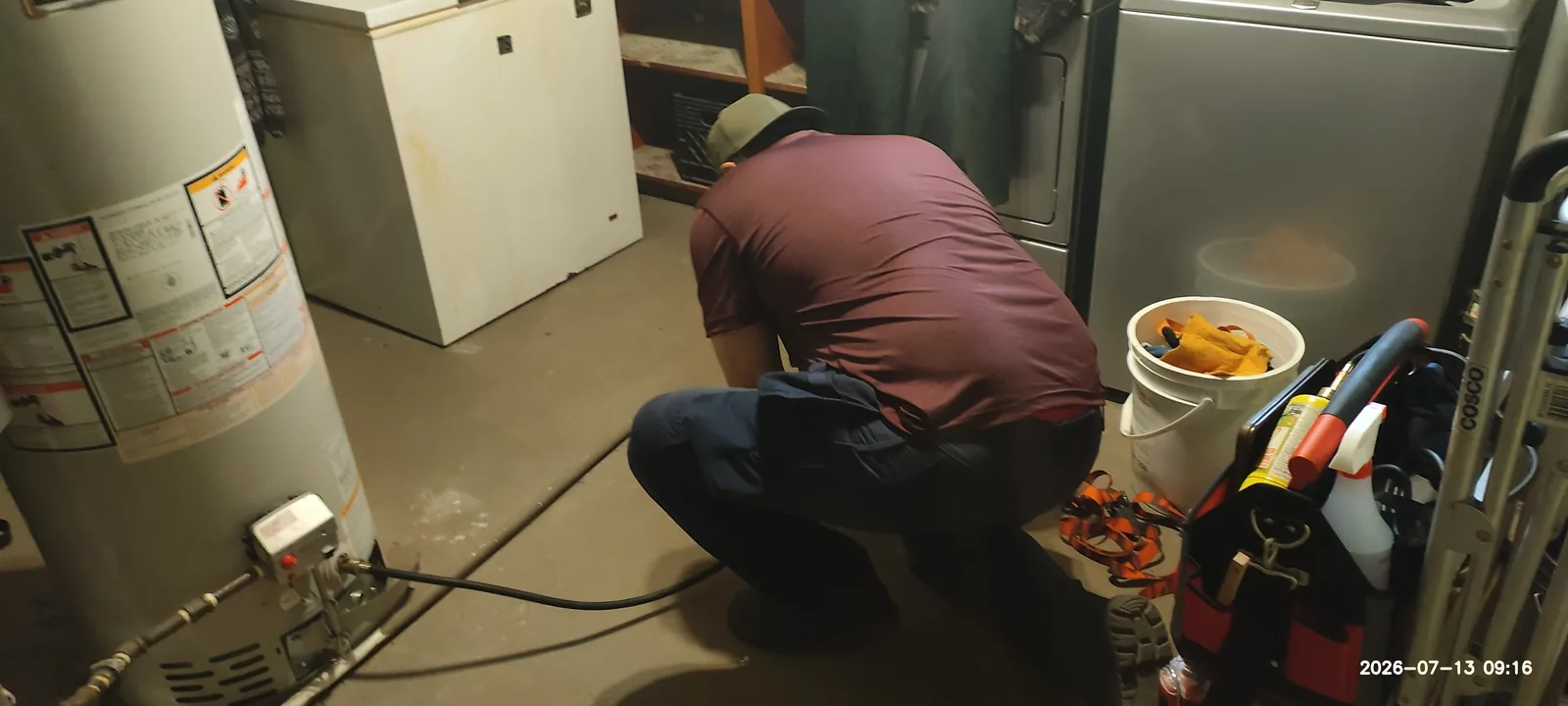 Plumbing work on a rental property job