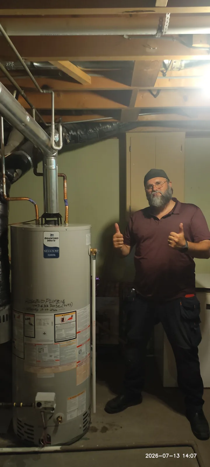 Plumbing work on a rental property job